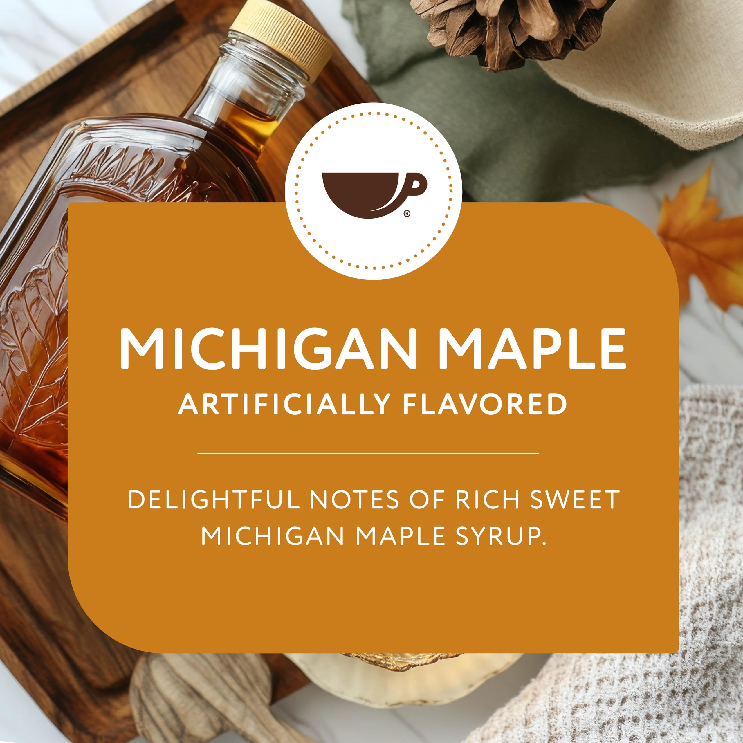 Paramount Roasters label detail highlighting roast level and Michigan origin benefits