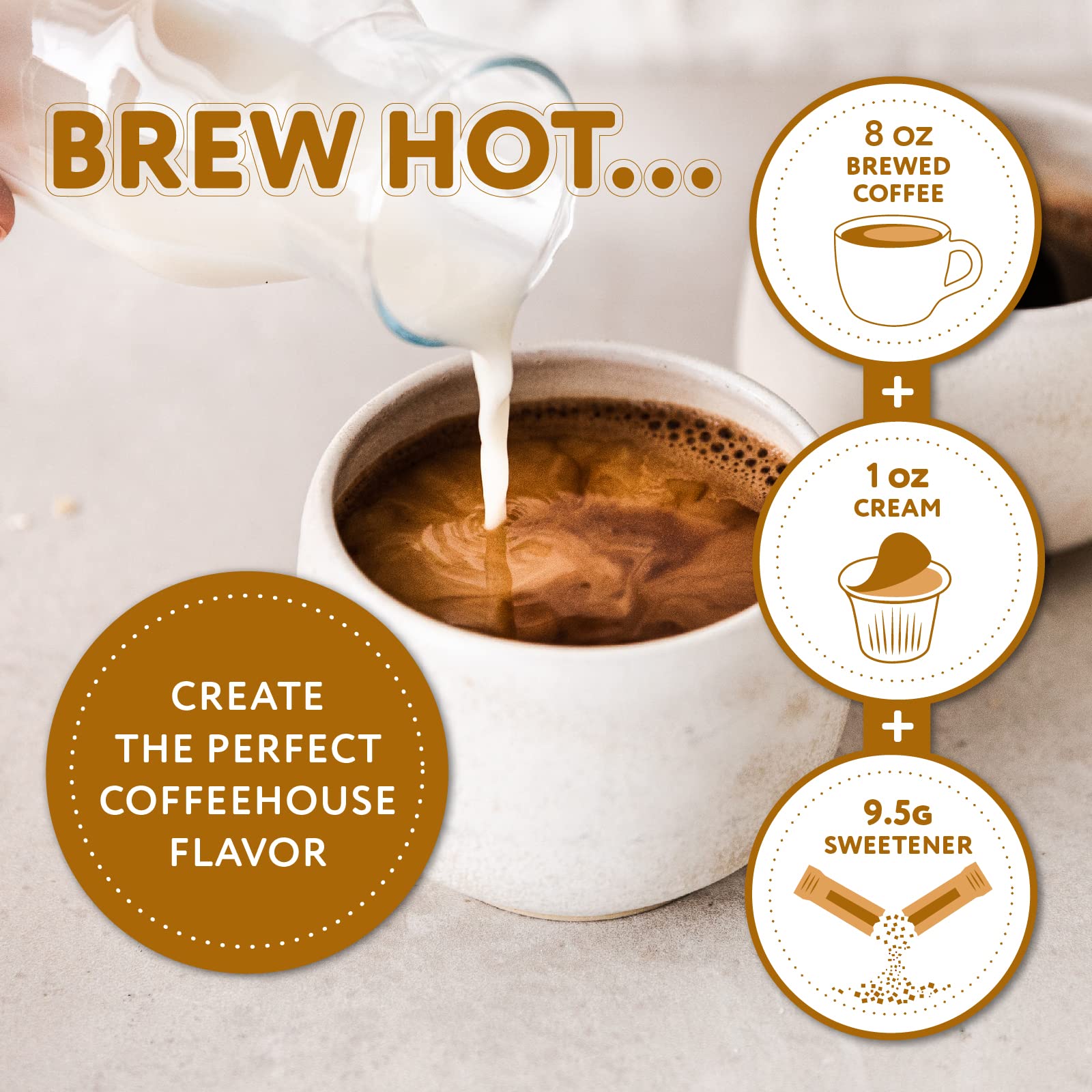 Paramount Roasters steaming cup poured from bag, showcasing warm cinnamon-toffee scent