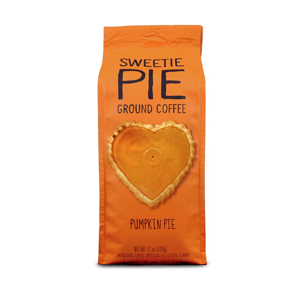 Paramount Roasters front packaging showing pumpkin pie flavor and seasonal label for quick purchase