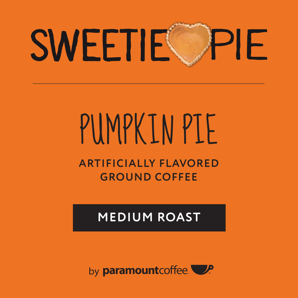 Paramount Roasters cup beside slice of pie suggesting pairing and festive serving idea