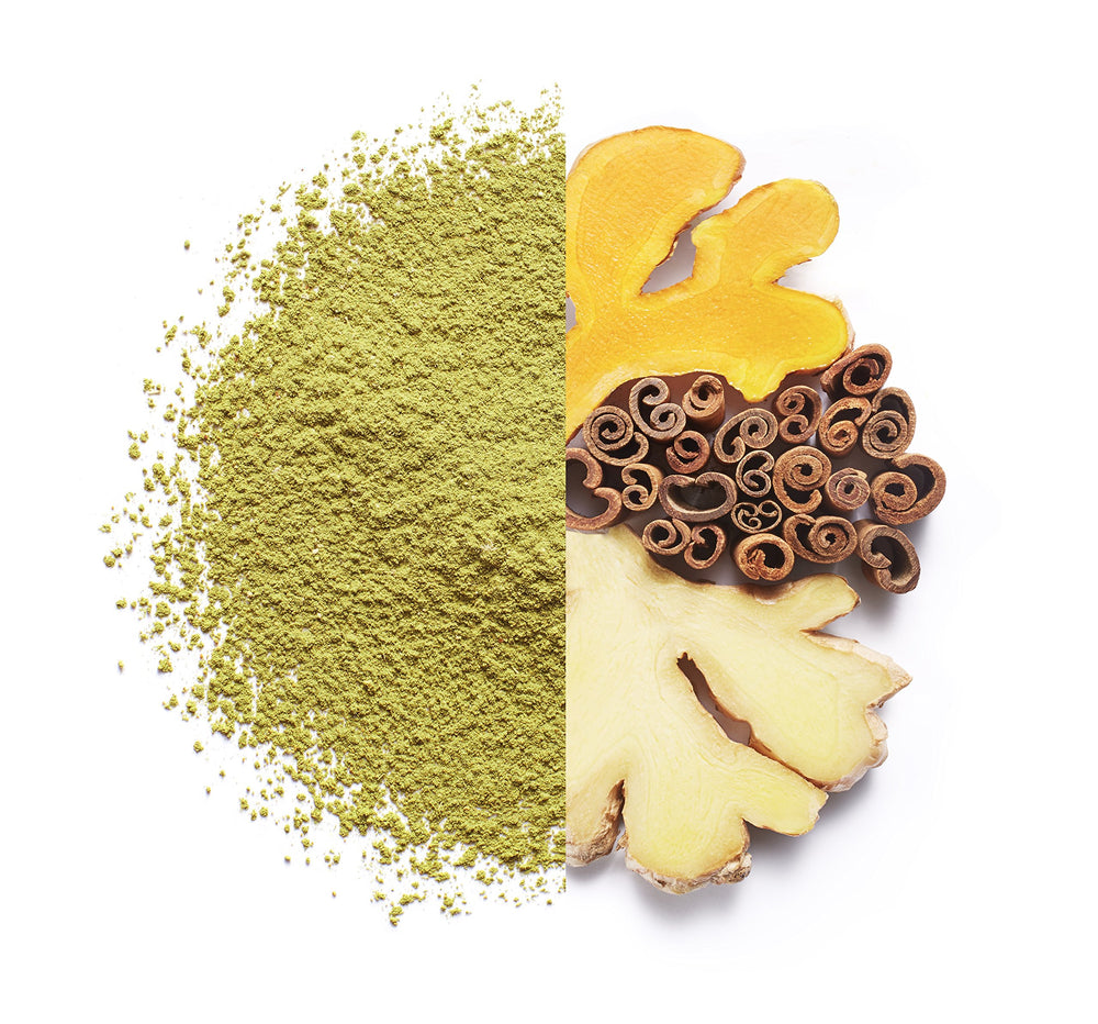Paromi latte in glass illustrating smooth suspended matcha and visual appeal