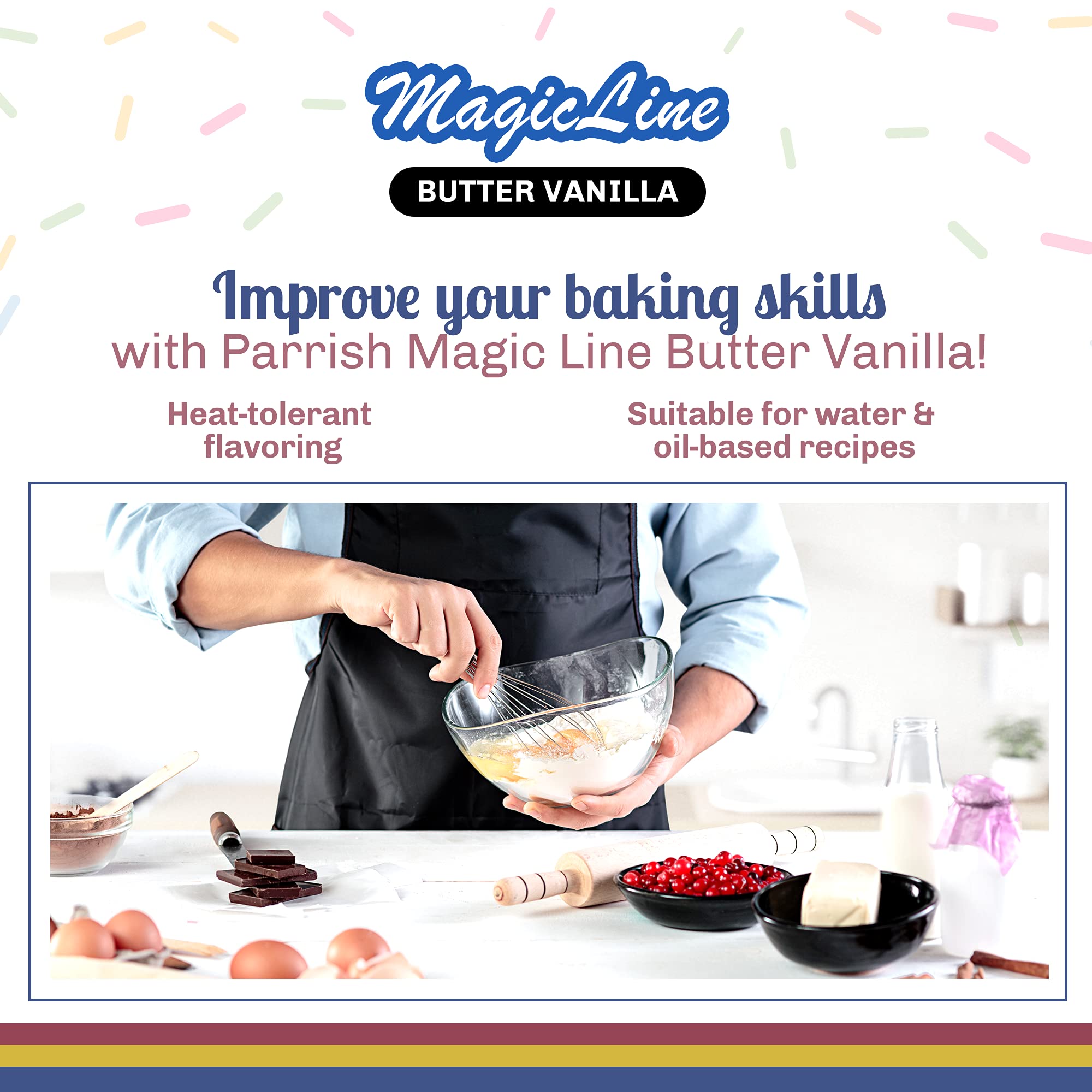 Parrish Magic Line used on frosted cake presenting richer buttery taste