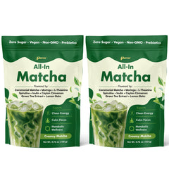 Parrox front packaging showing matcha two-pack and clear branding, highlights convenience