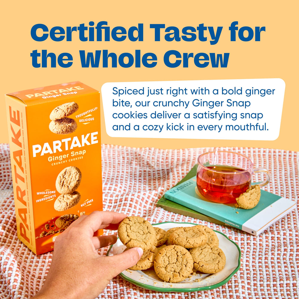 Open Partake box with individually wrapped cookies for safe sharing and convenience