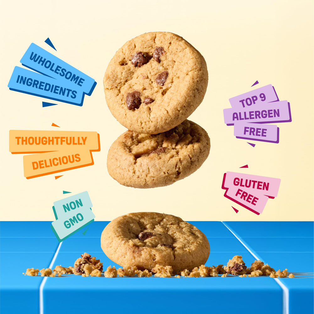 Partake close-up of soft cookie texture with melted chocolate chips for indulgence