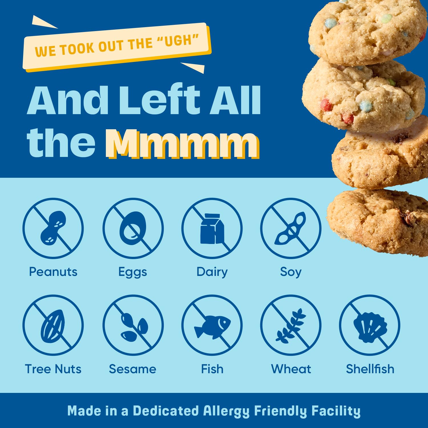 Partake close-up of cookie texture highlighting crunchy, clean ingredients