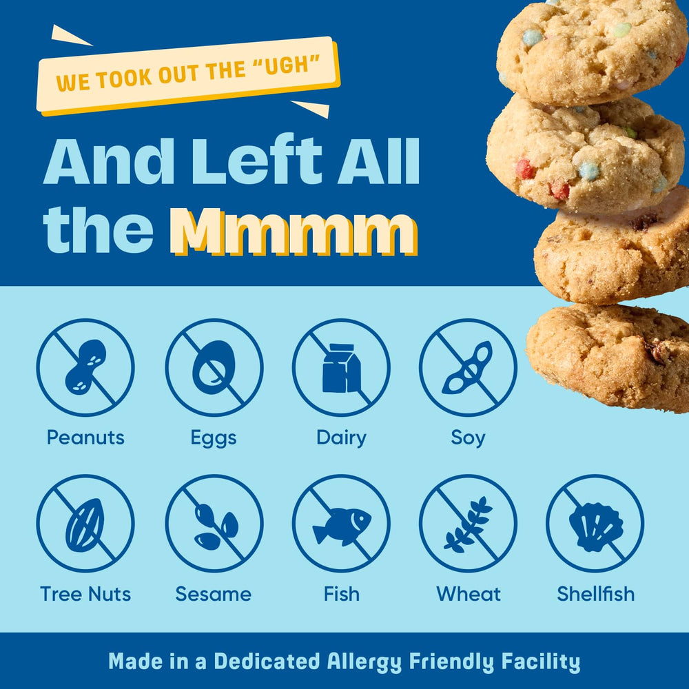 Partake close-up of cookie texture highlighting crunchy, clean ingredients