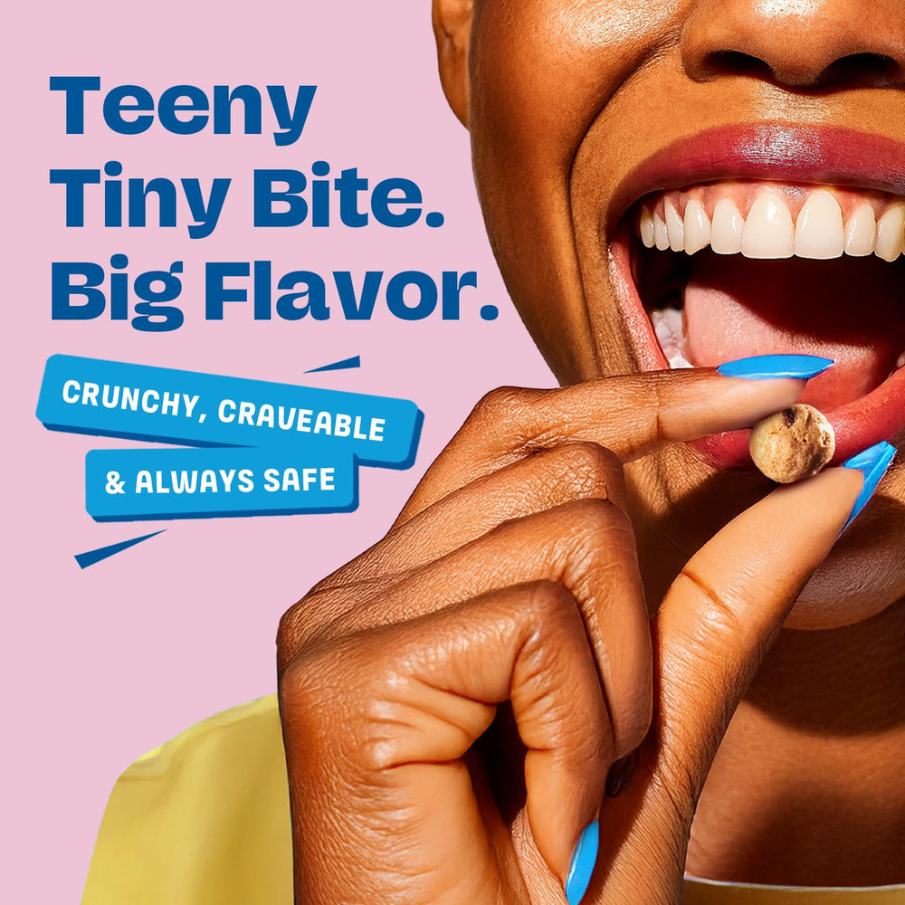Partake cookie in hand showing size and portion control for grab-and-go snacking