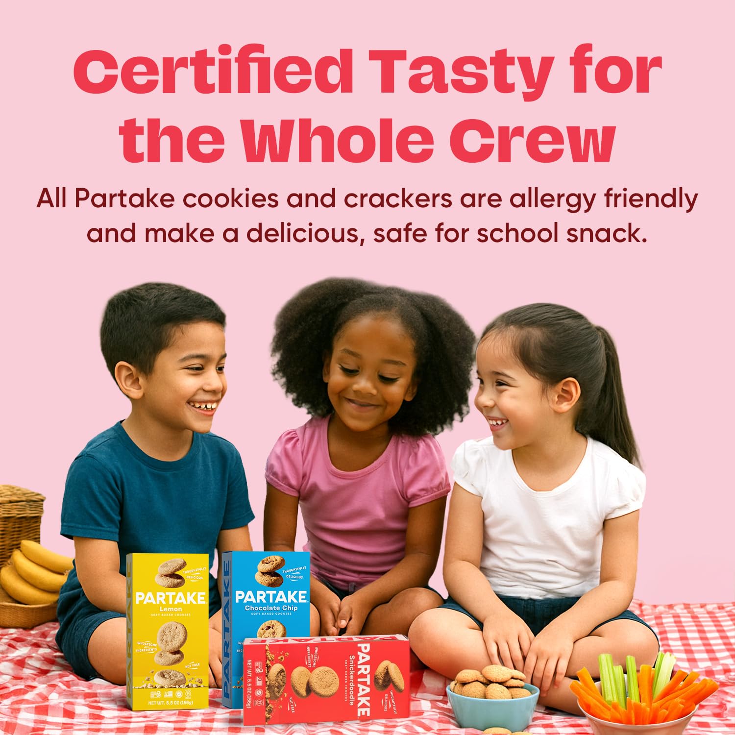 Partake lemon cookie top shot with zest for a bright, refreshing taste