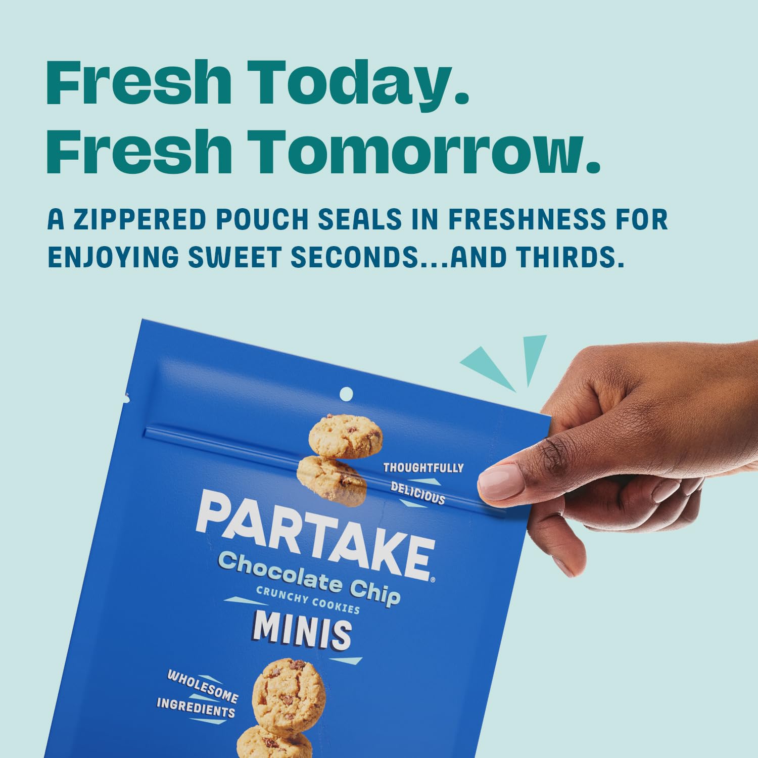 Partake in a lunchbox demonstrating school-safe snack convenience