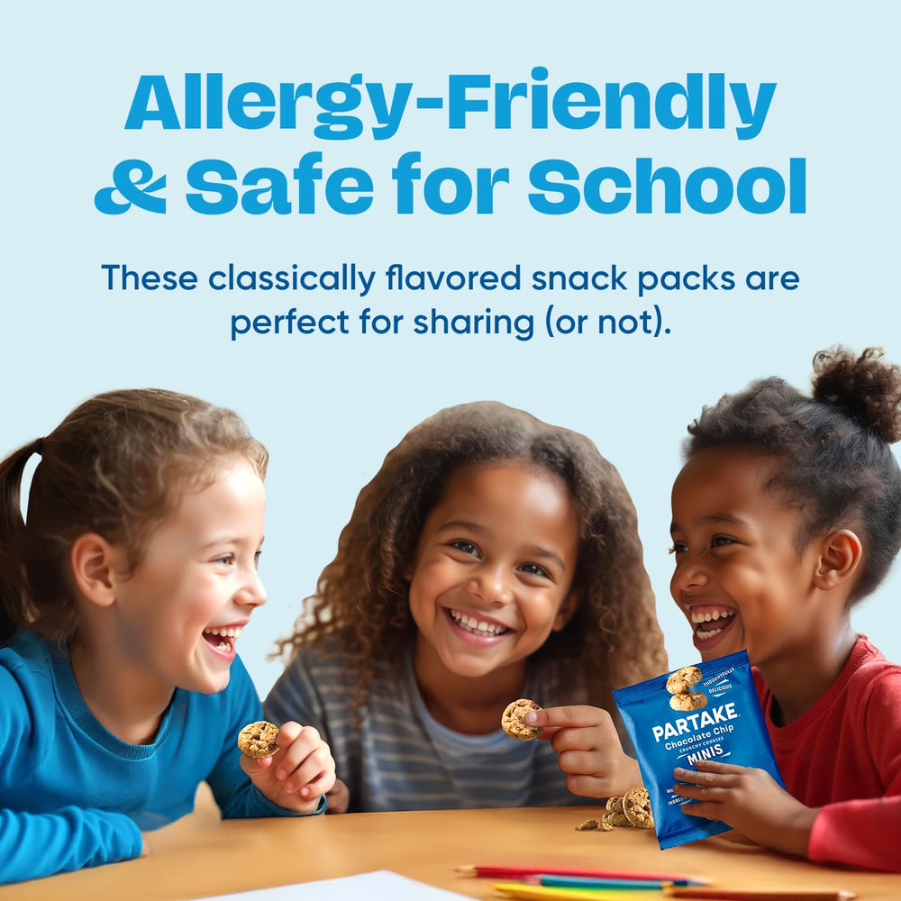 Partake cookies inside a lunchbox demonstrating school-safe, nut-free snack
