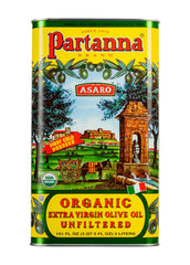 Partanna front label on 3L bottle showing organic Sicilian branding and volume benefit