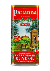 Partanna tin front view showing brand and packaging, preserves freshness