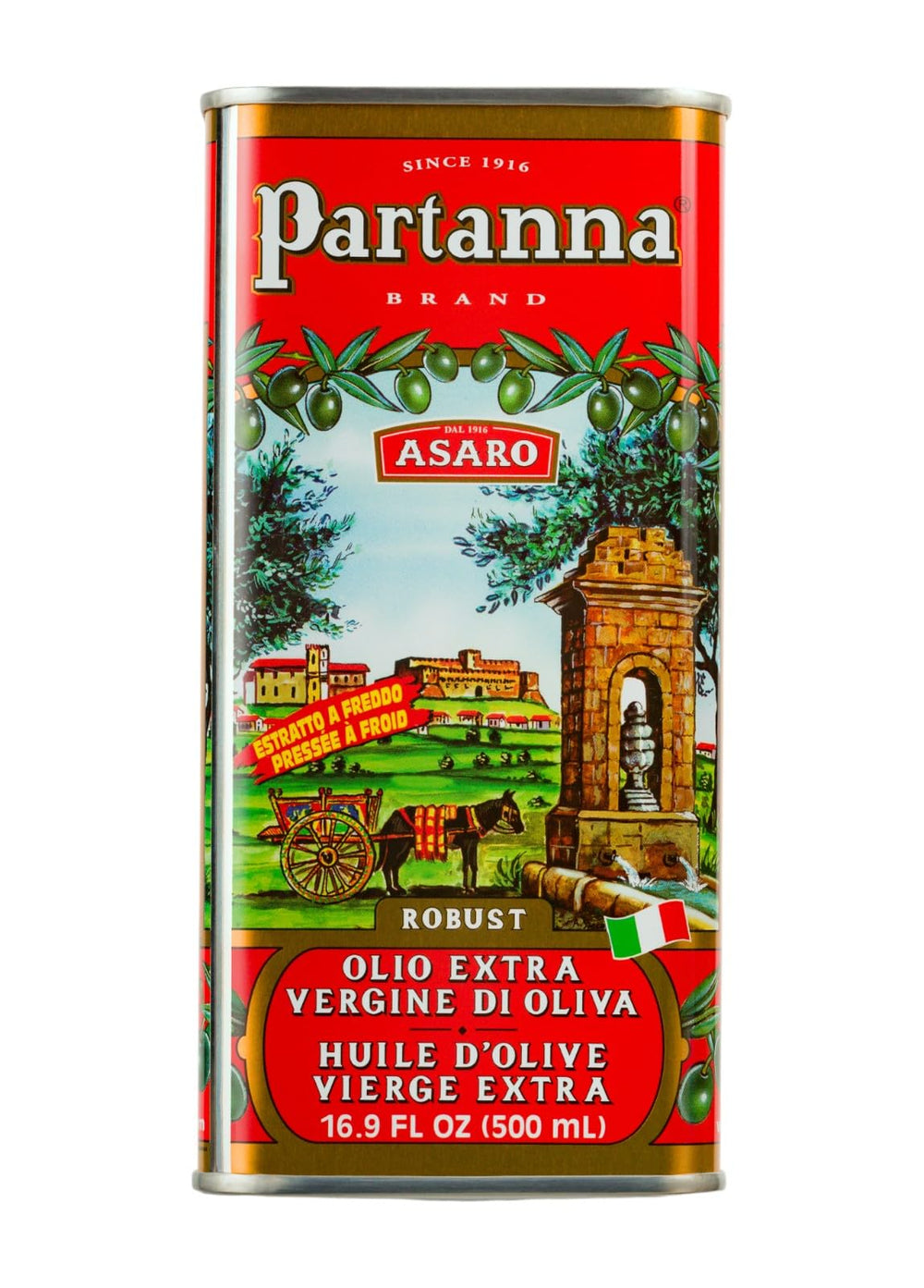 Partanna being poured over salad to add buttery, peppery flavor