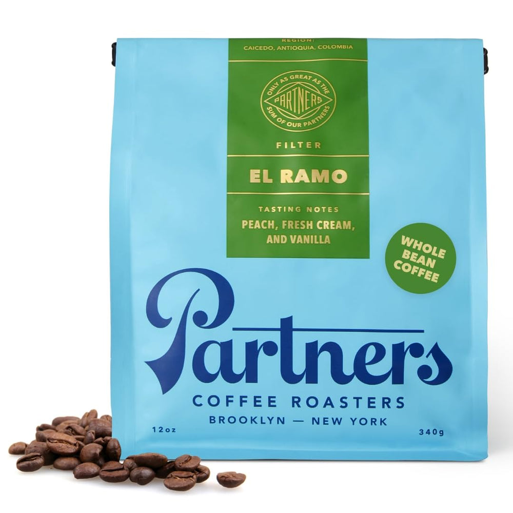 PARTNERS COFFEE ROASTERS front packaging showing 12oz bag and branding