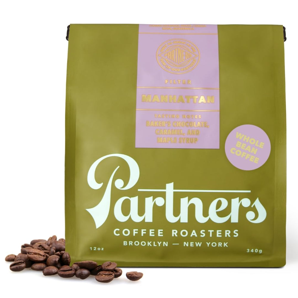 PARTNERS COFFEE ROASTERS front packaging showing 12oz bag and bold branding for confident purchase
