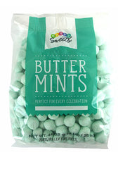 Party Sweets front packaging showing weight and mint-green candies, quick event-ready supply