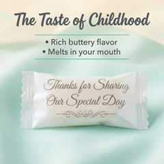 Party Sweets several individually wrapped buttermints emphasizing hygiene and convenience