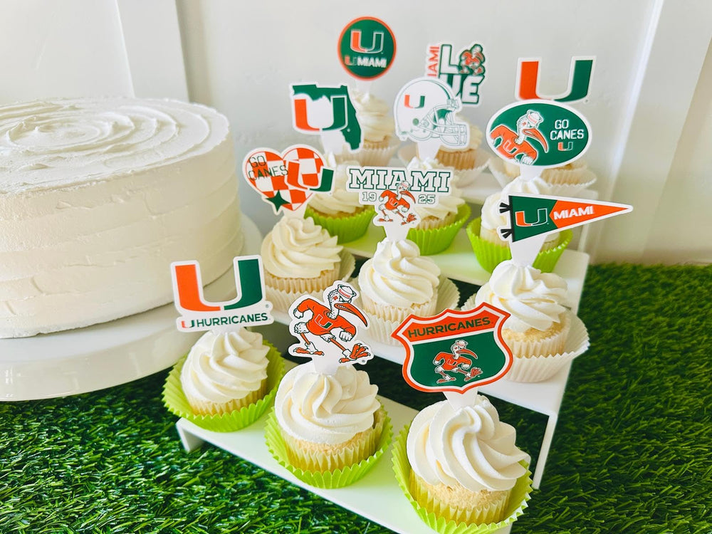 PartyKandy close-up of topper detail showing football and graduation graphics for impact