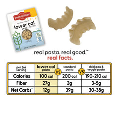 Cooked Pastabilities pasta in bowl showing real pasta look and low-calorie benefit