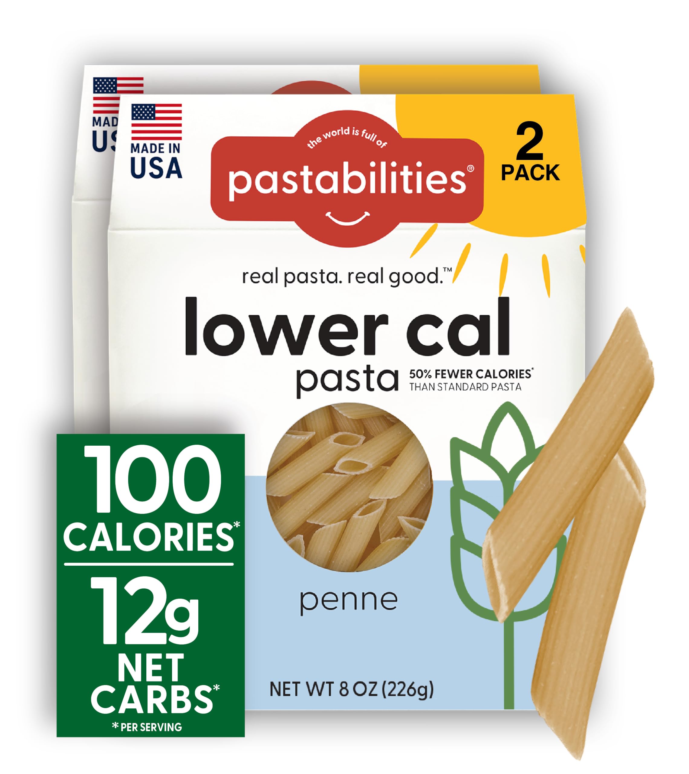Pastabilities penne front packaging showing brand and two-pack convenience