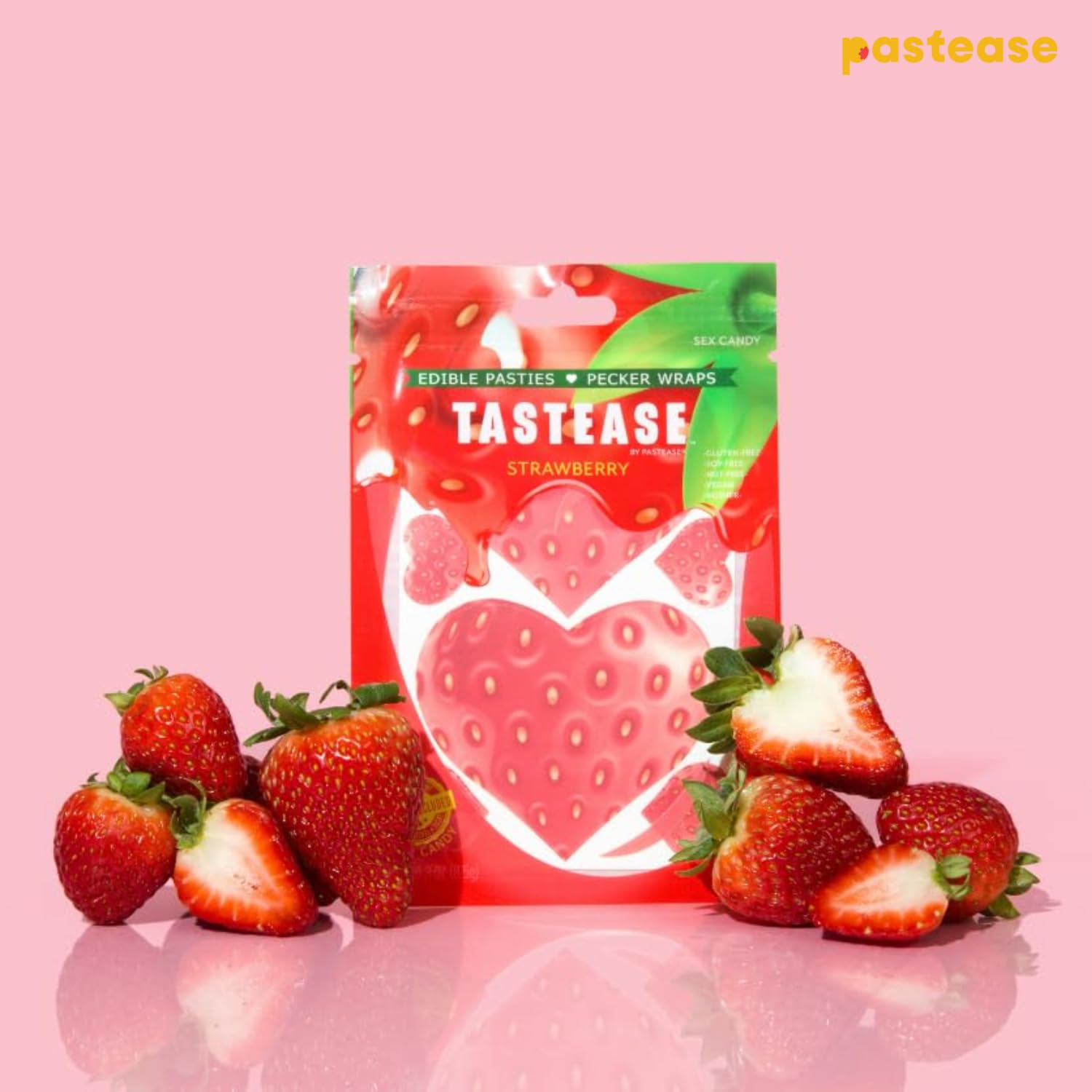 PASTEASE on-model side view showing secure fit and playful look