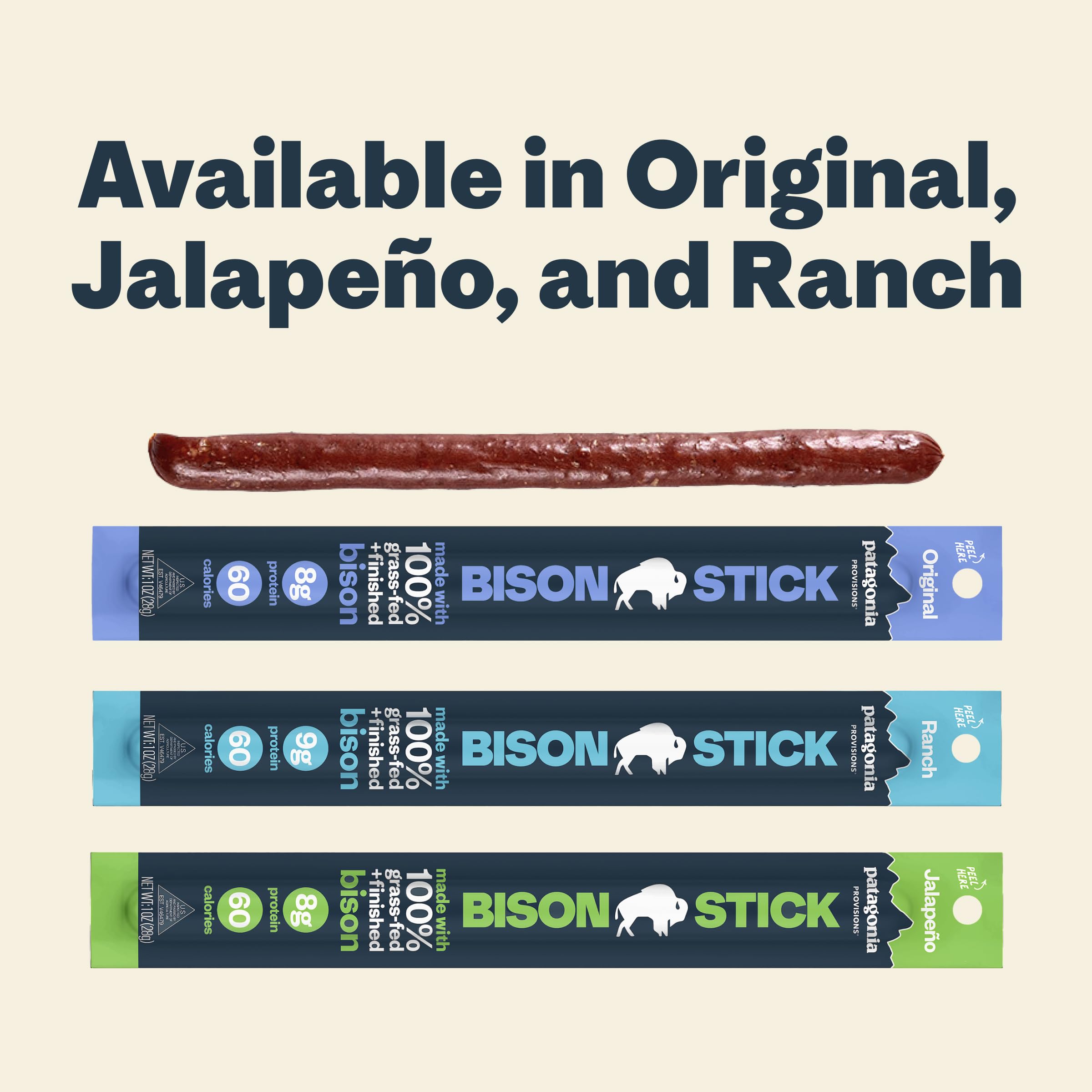 Patagonia bison stick on hiking trail illustrating convenient energy for outdoor use