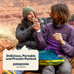 Patagonia bison stick close-up texture showing lean, non-greasy protein bite