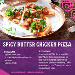 Plated butter chicken with naan, Patak's sauce delivers restaurant-style family meal