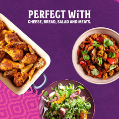 Patak's open jar with spoon demonstrating ready-to-serve convenience
