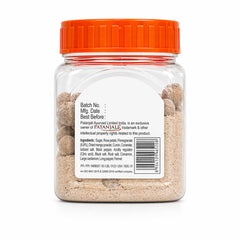 patanjali close-up of tablet texture highlighting natural ingredients and chewable form