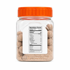 patanjali open jar top view revealing round anardana lozenges for convenience