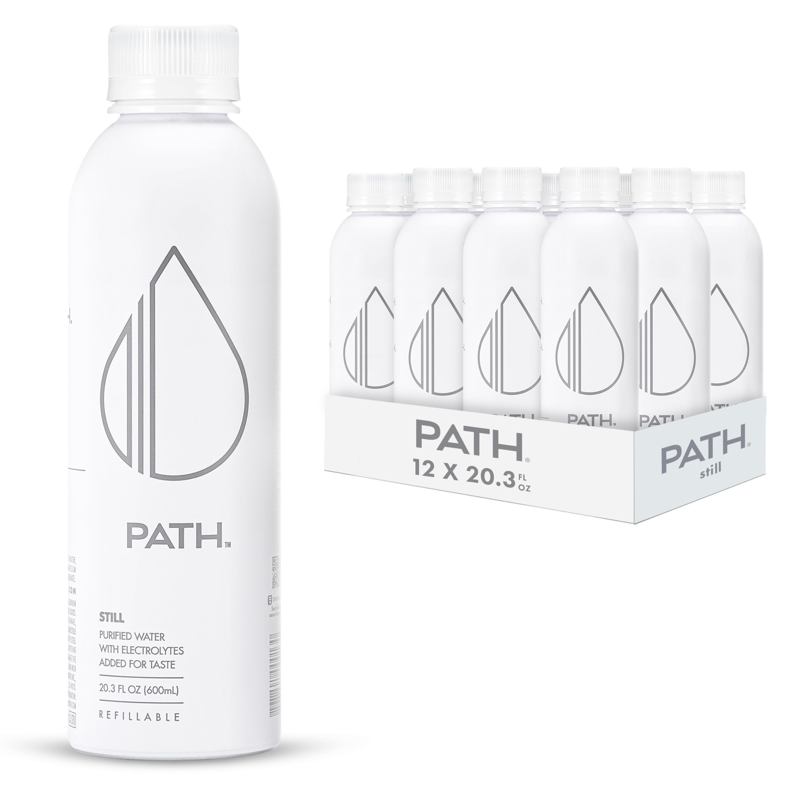 PATHWATER front packaging showing label and aluminum bottle benefit clarity