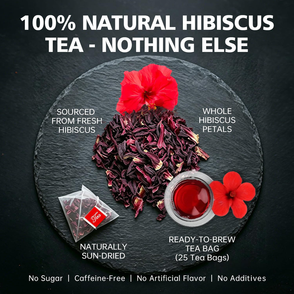 Loose hibiscus petals texture highlighting Patiosio natural ingredients benefit