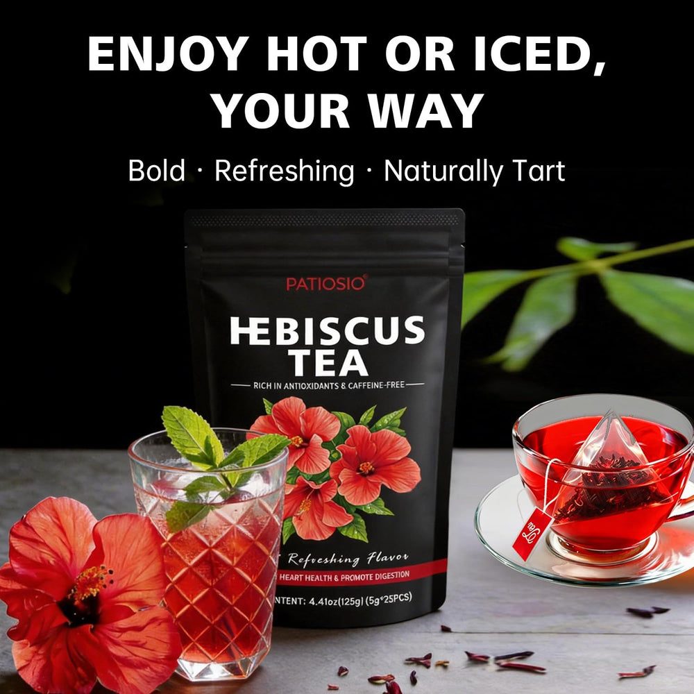 Individually sealed Patiosio tea bag emphasizing freshness and aroma protection