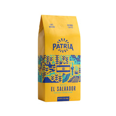 Patria El Salvador front packaging showing bag and label for quick identification and freshness