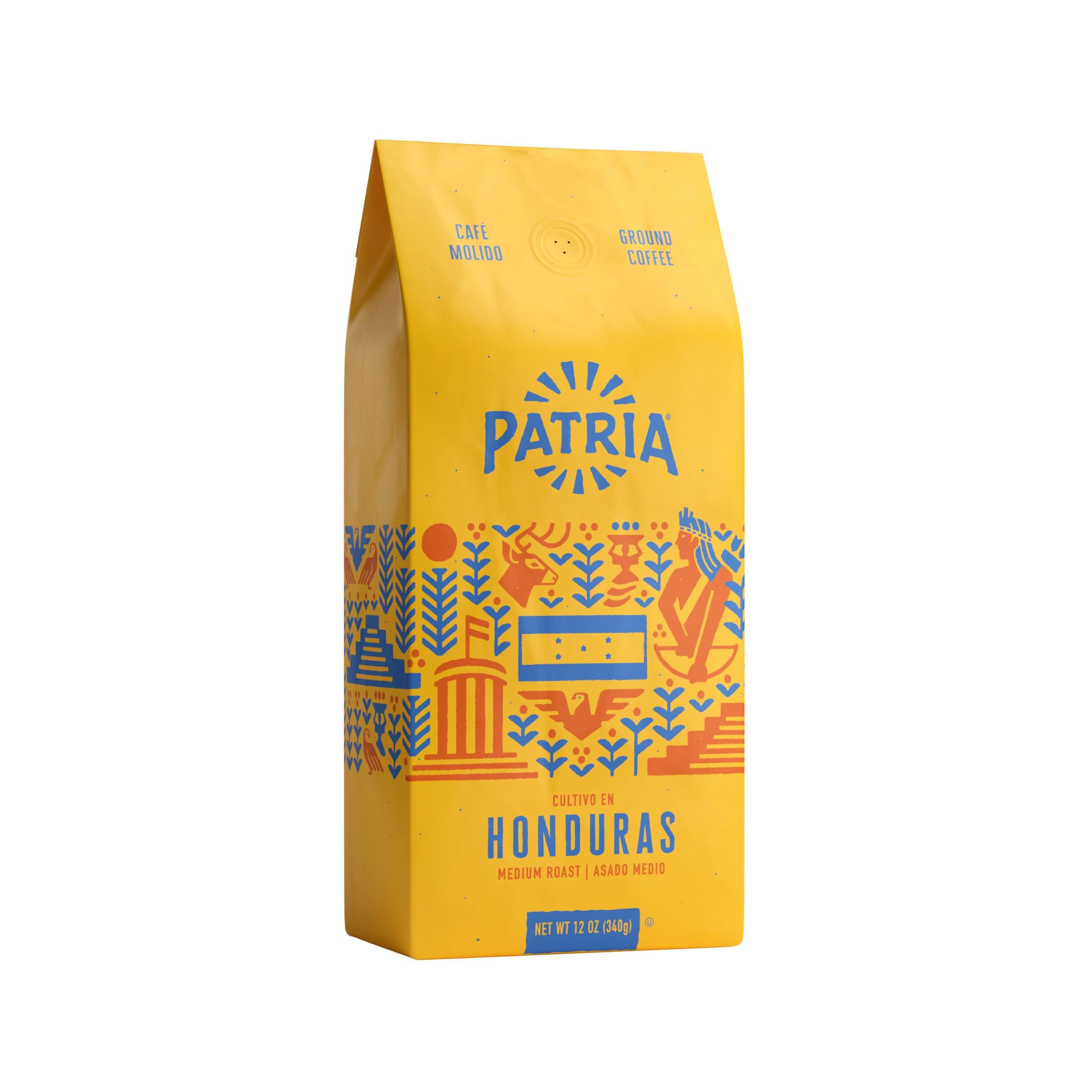 Patria front packaging showing 12oz bag and branding for easy identification