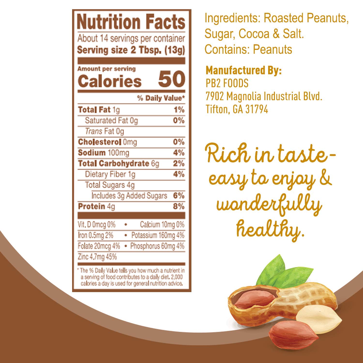 PB2 cocoa powder close-up texture highlighting low-fat powder benefit