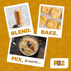 Prepared PB2 spread on toast, PB2 provides peanut taste with reduced fat