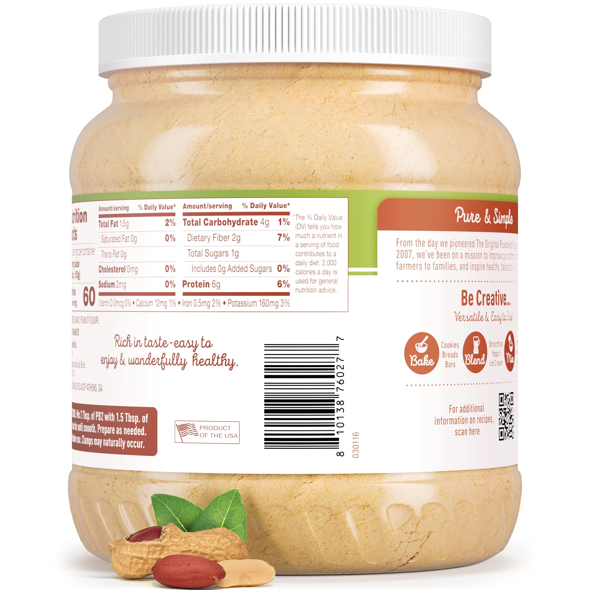 PB2 jar on a kitchen shelf styled for meal prep and pantry convenience