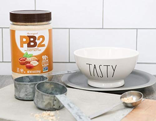 Reconstituted PB2 spread on toast showing lower-fat peanut flavor option