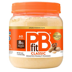 PBfit front label showing jar and product branding with clear benefit