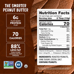 Close-up of PBfit cocoa powder texture highlighting low-fat benefit