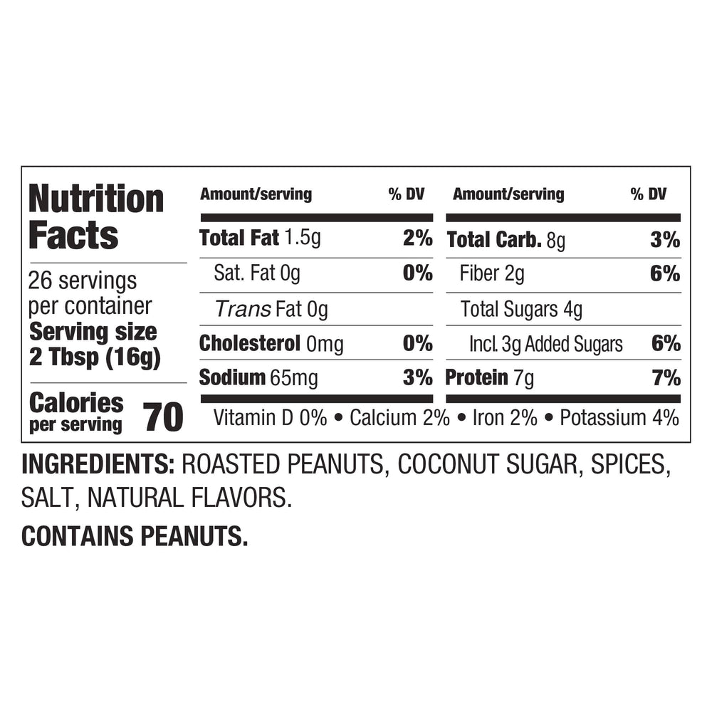 PBfit portion comparison spoon illustrating low-fat, protein benefit