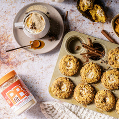 PBfit spread on toast demonstrating creamy pumpkin spice flavor
