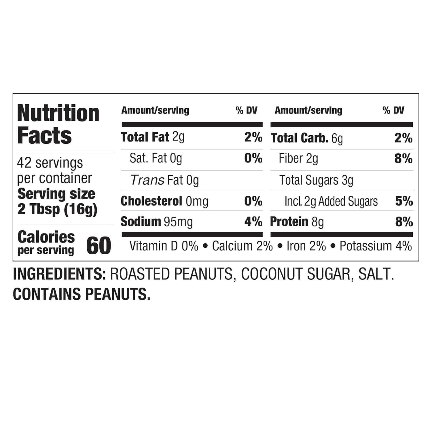 PBfit jar size comparison beside a measuring cup demonstrating servings