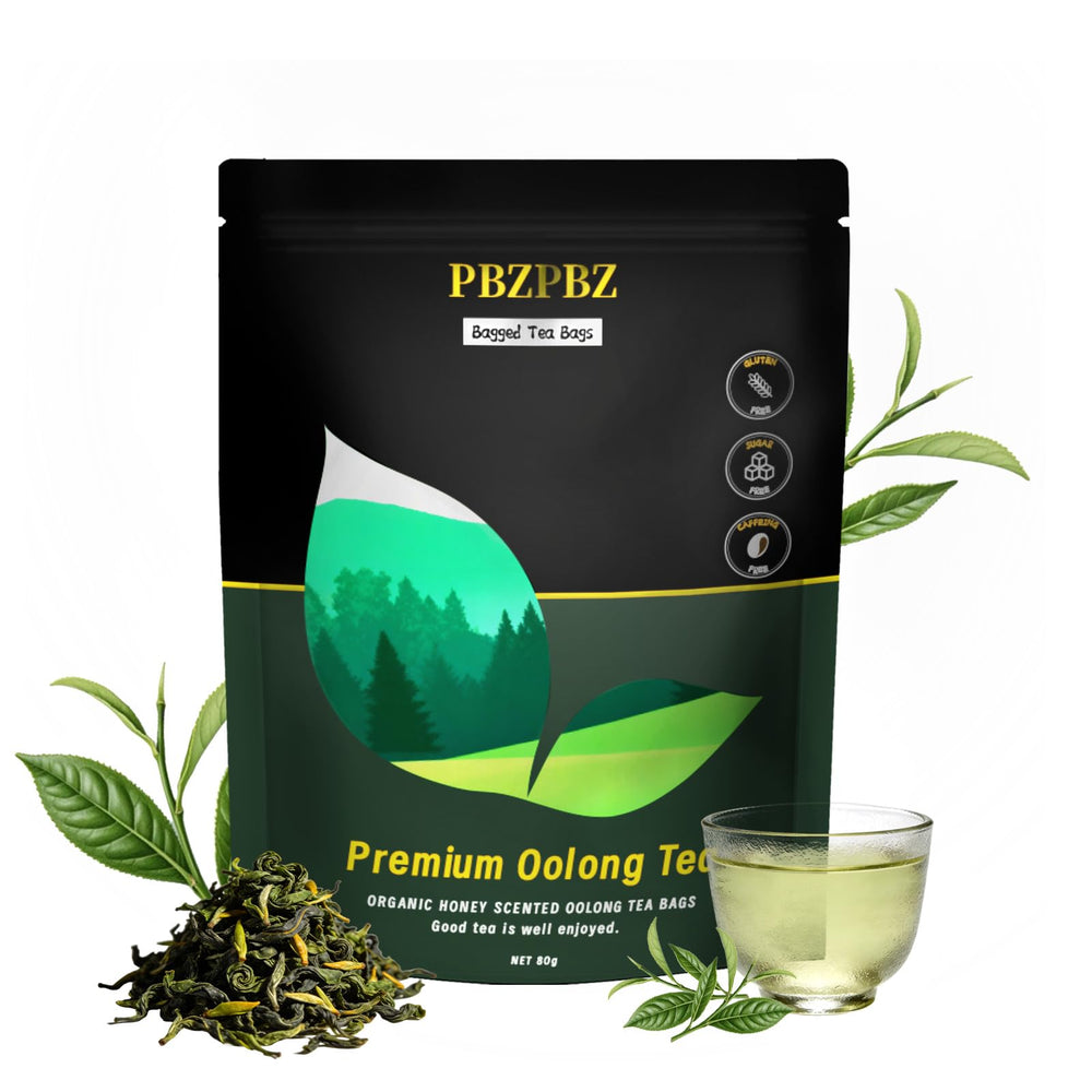 PBZ front packaging showing organic whole-leaf tea benefits