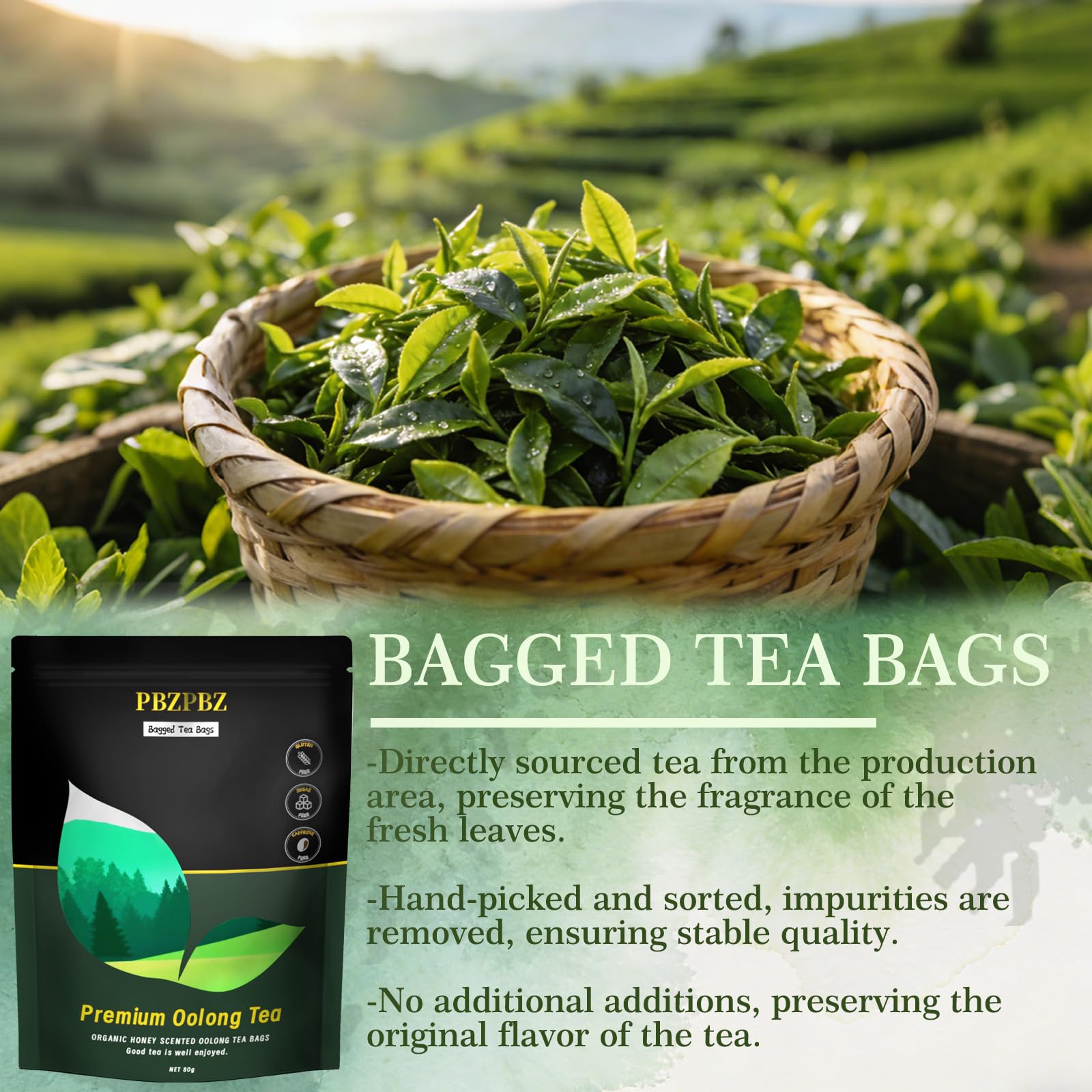 PBZ loose-leaf detail highlighting high-altitude leaf quality