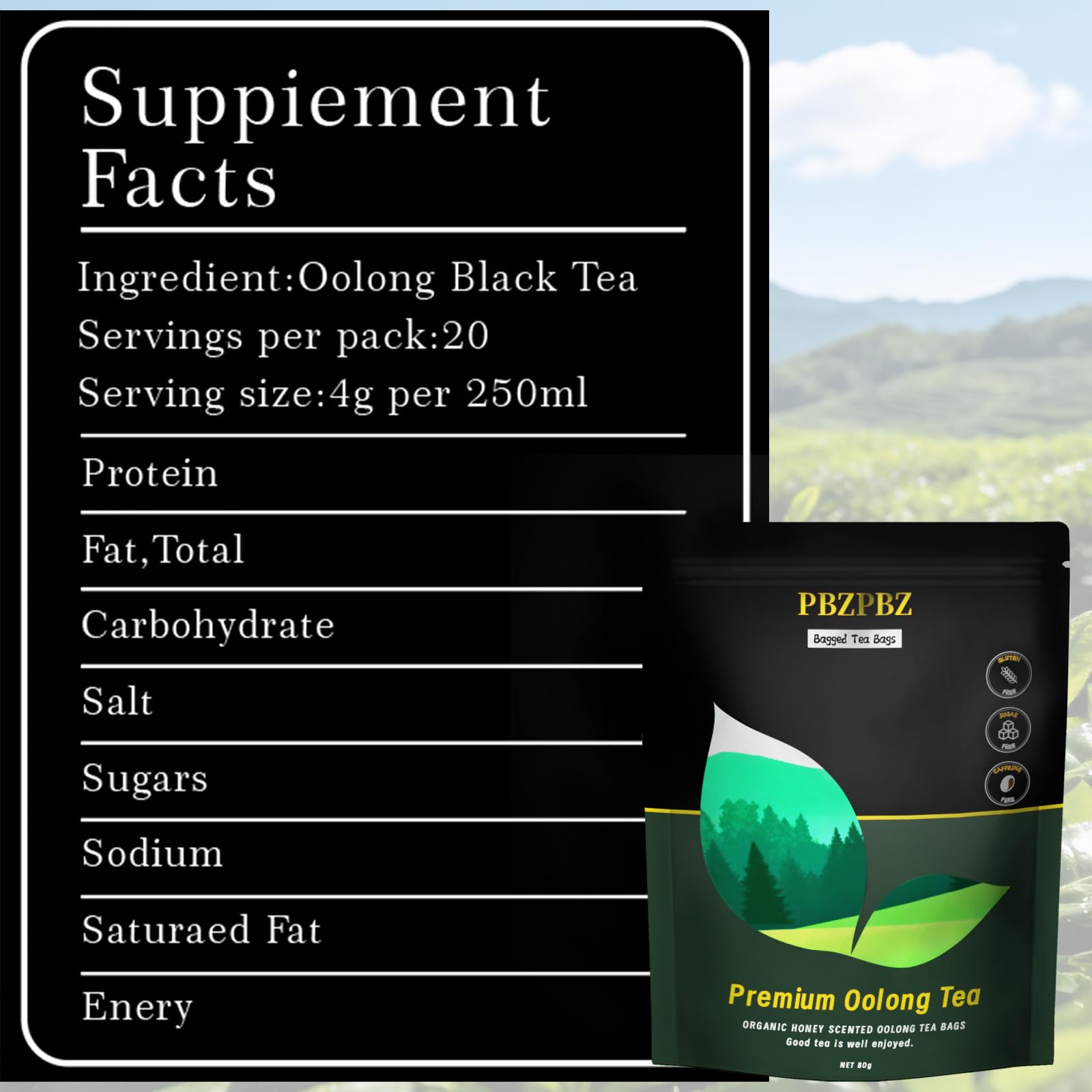 PBZ hand holding tea bag for size and single-serve convenience