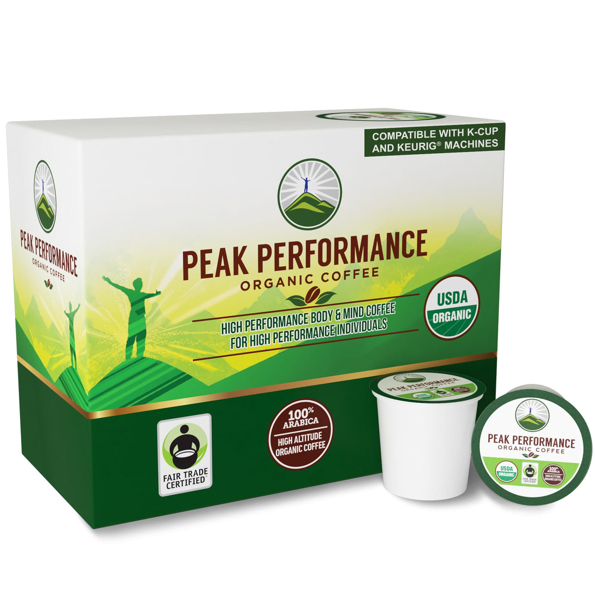 Peak Performance front packaging showing organic label and benefits